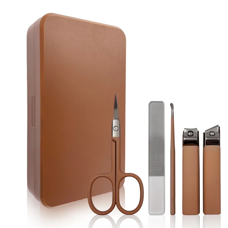 6 pcs personalized cute nail manicure nail tool set with custom package