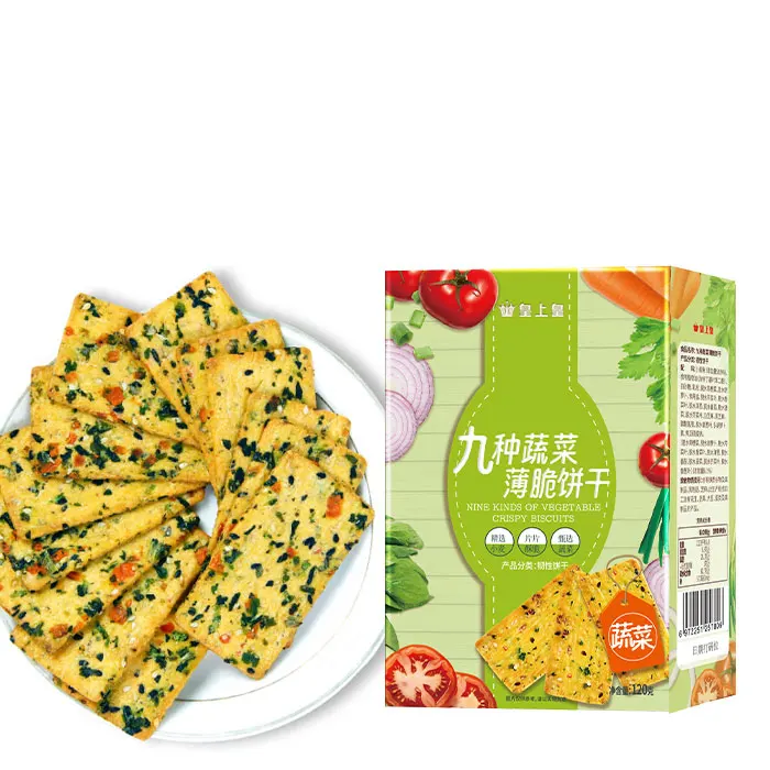 King of Kings Chinese ready to eat nine vegetables flavor crispy biscuit snacks thin cracker