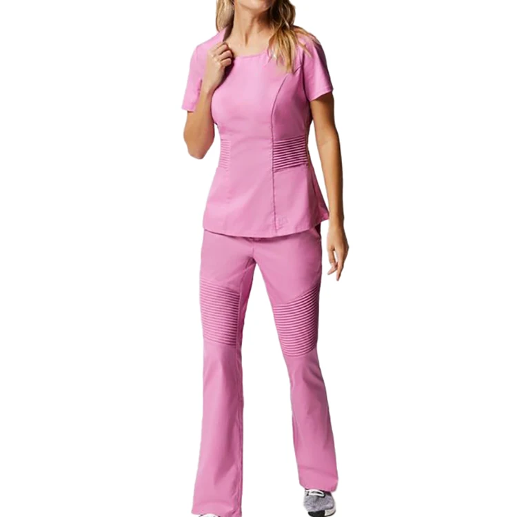 Design Professional nurse hospital uniform women costumes pleated medico/hospital scrubs sets