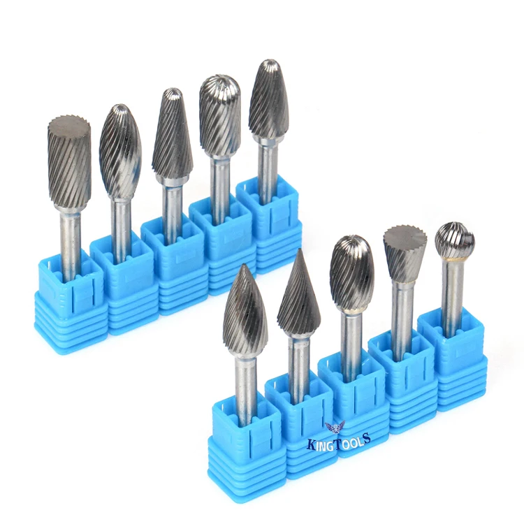 OEM/ODM Power Tools 6mm 1/4'' Shank Dia Metal Wood Grinding Engraving Polishing Porting Tools Singgle Standard Cut Tungsten Rotary Carbide Burr