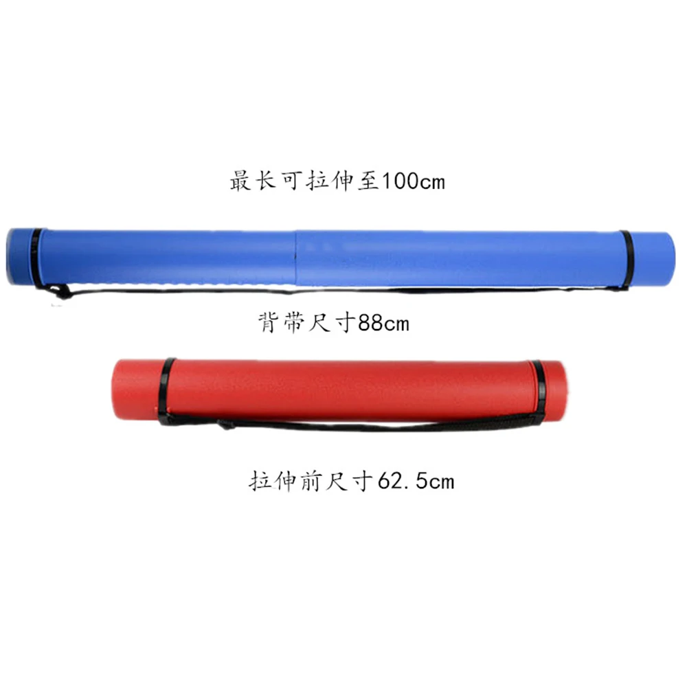 Extendable Poster Tubes Expand with Shoulder Strap PE Plastic Painting Tubes Drawings Art Portable Durable Round Storage Cases