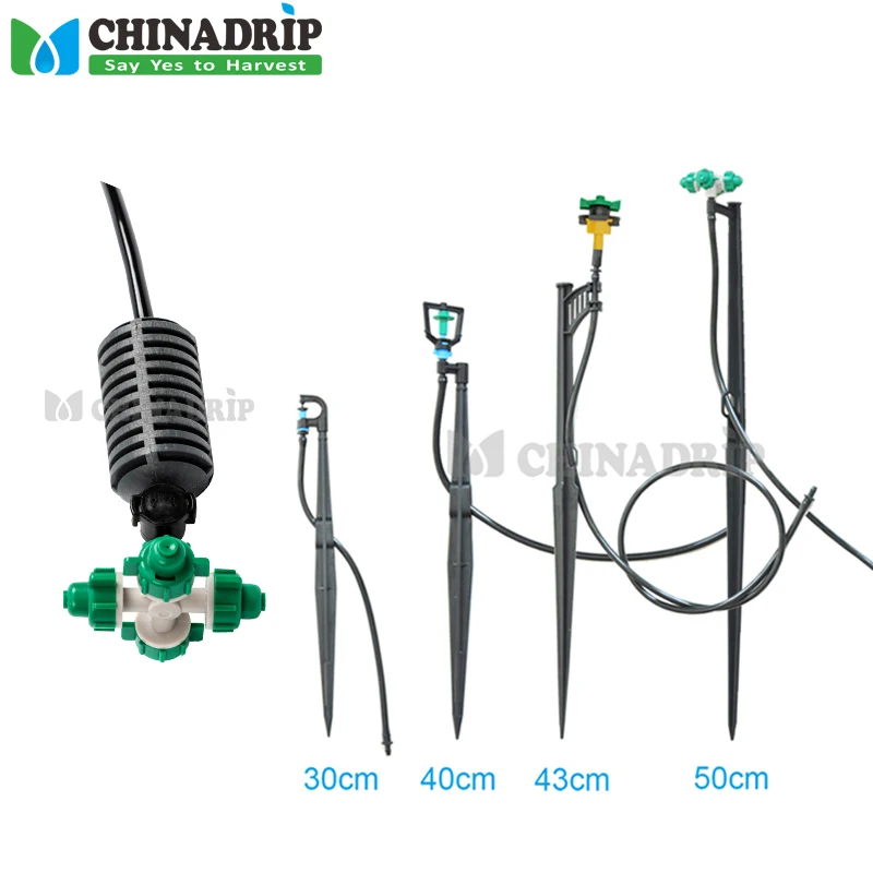 Greenhouse Irrigation 4 Way Fogger Garden Nozzle Micro Spray Stake Drip for Other Watering & Irrigation System