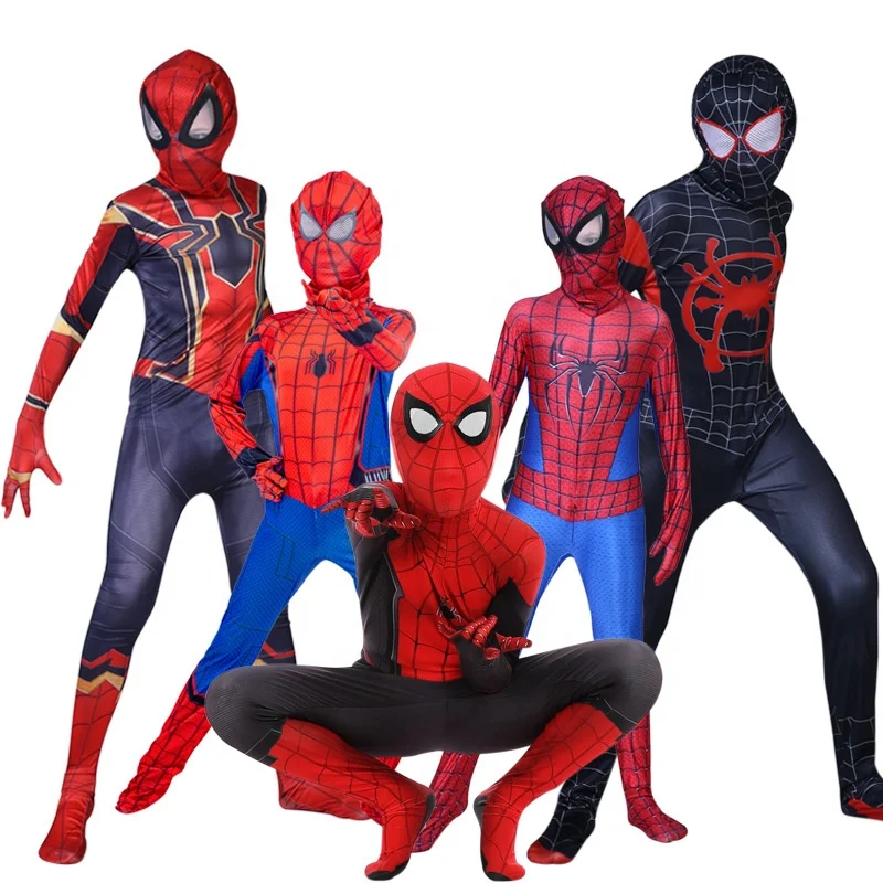 
Superhero Spider Man Uniform Movie Costumes Spiderman Jumpsuit Adult And Children Halloween Cosplay Costume 