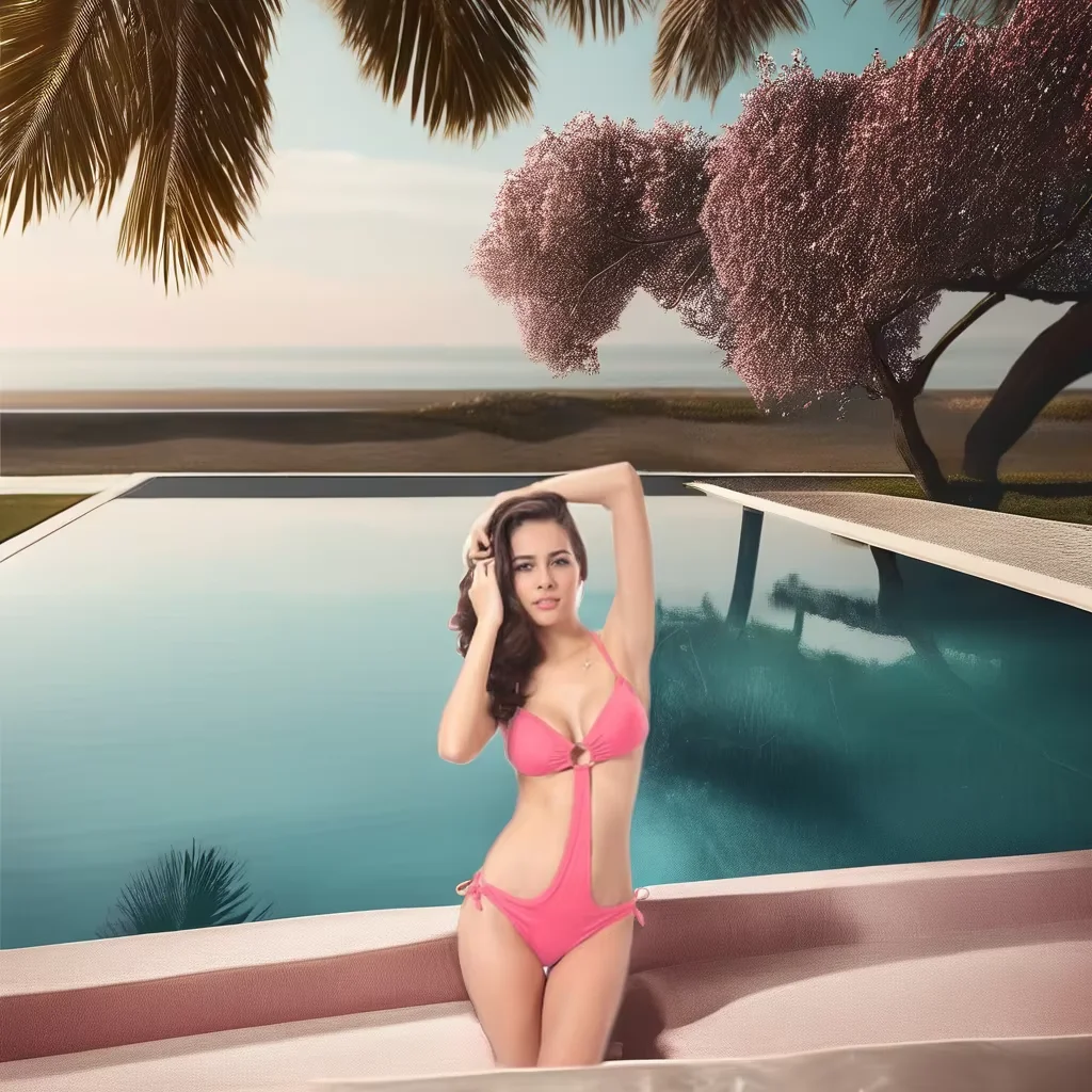 2025 Waterproof Sexy Crochet Bikini Hot Open-Katrina Kaif-Inspired Girl Photo for Swimming