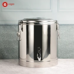 LIHONG 10L/20L/30L/40L/50L/60L/70L/80L/90L/100L Stainless Steel Industrial Cooking Pot Insulation Bucket Soup & Stock Pots