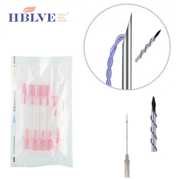 26g 50mm removal double chin neck fishbone facial absorbable thread lift medical safety skin firming tornado screw pdo threads