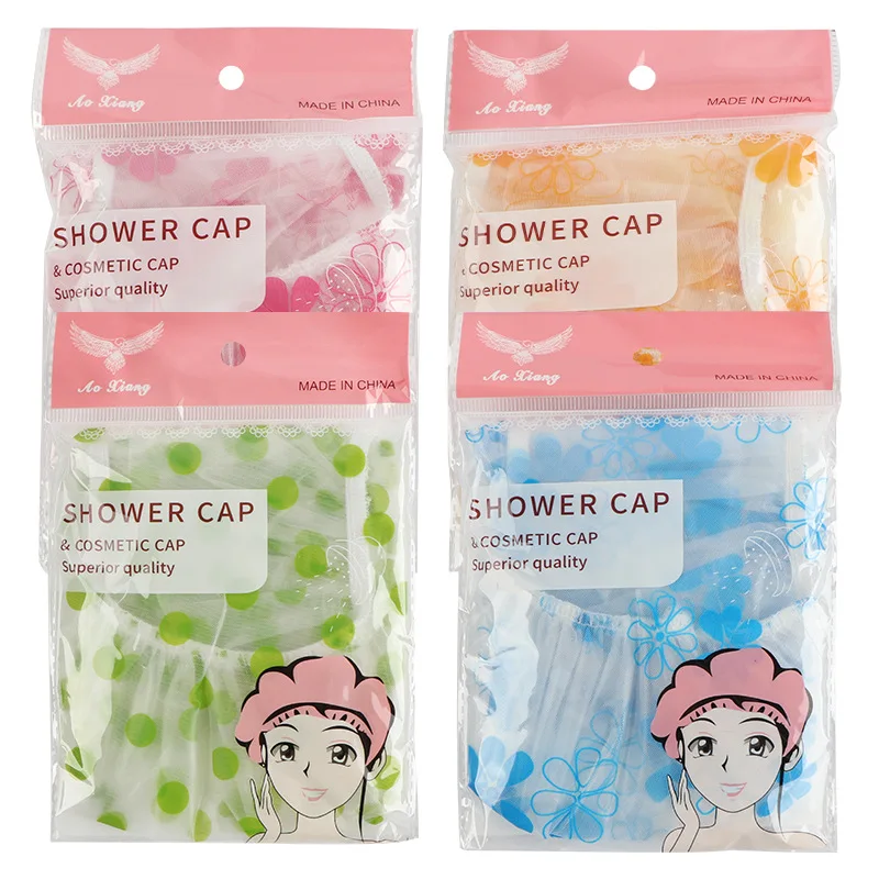 waterproof environment protection EVA women adult smokeproof oilproof home hotel bathing shower cap Hat Hair Protection Reusable