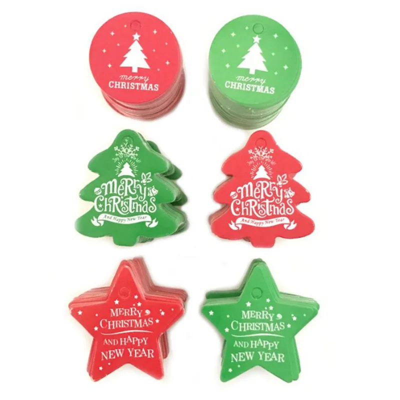 Customize Different Shapes Brown Color Craft Paper Christmas Gift Hang Tags
