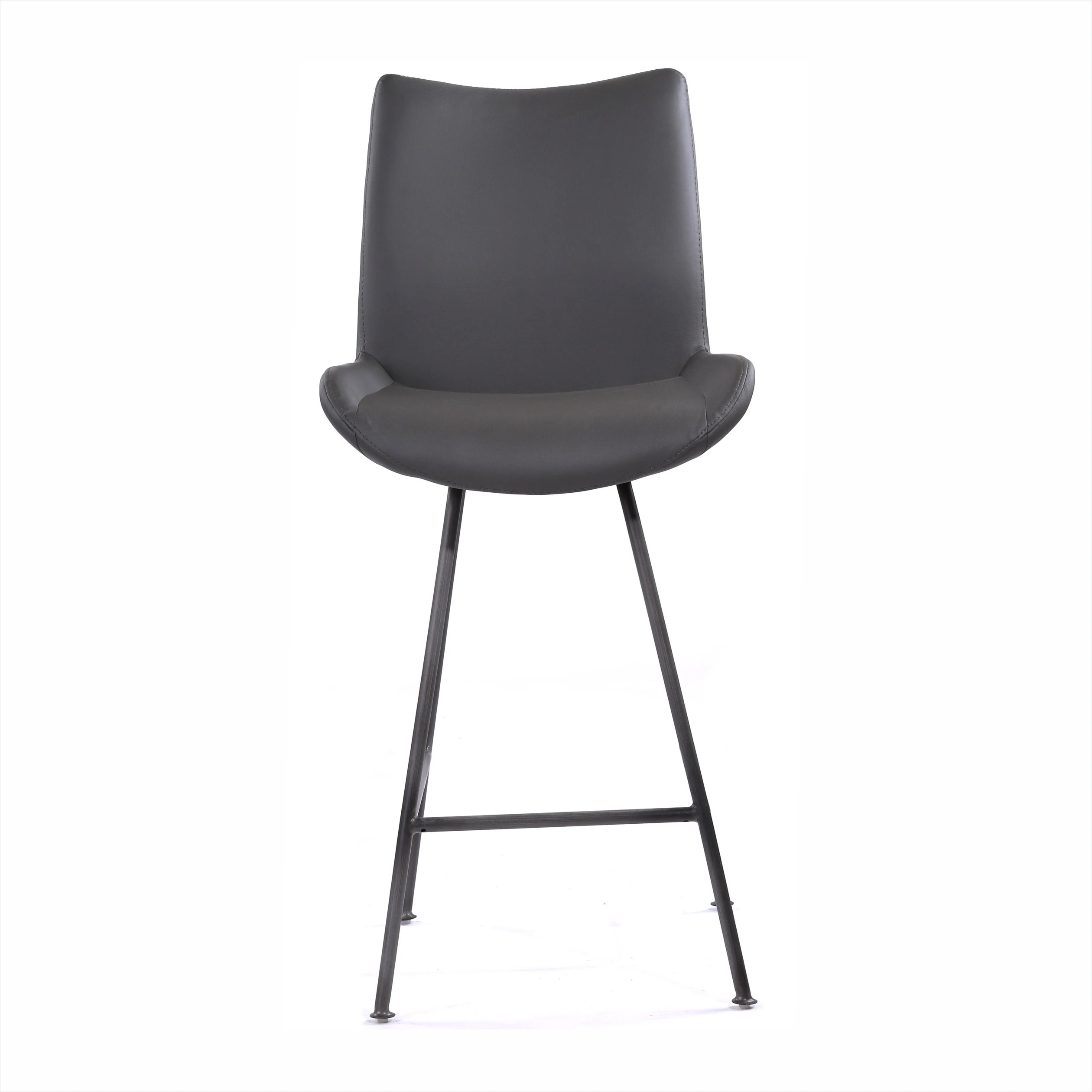 Скандинавский дизайн, барный стул с пластиковым полипропиленовым сиденьем, металлический каркас, барный стул с низкой спинкой для кафе, паба, бара