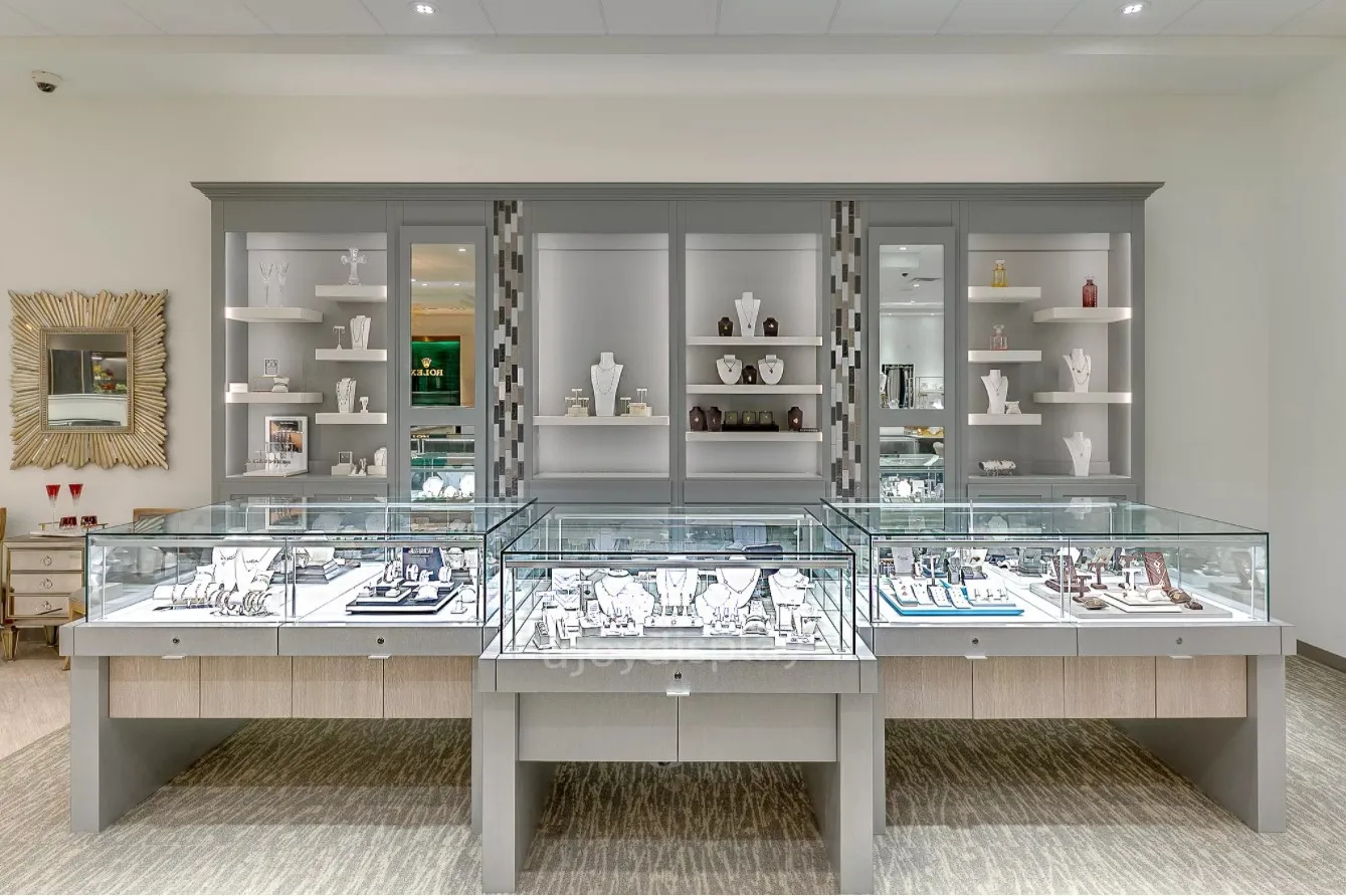 Fashion custom  jewelry shop interior design ideas jewellery shops 3D rendering