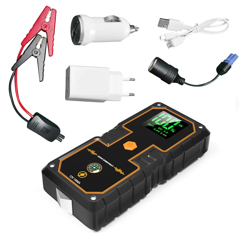 2024 Hot Sale Car Jump Starter&Power Bank&Air Pump 6000mAh Portable Car Battery Starter With Air Compressor