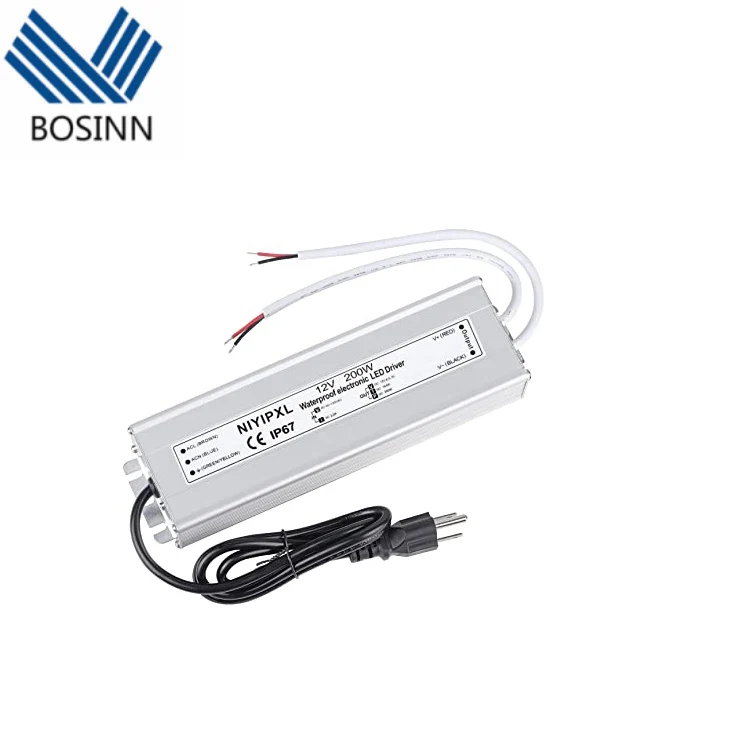 AC100~277V Input 600 Watt Universal IP67 LED Light Adapter 36V 48V AC DC Power Supply 24V LED Driver Transformer