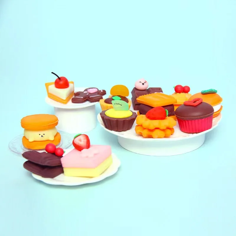 Soododo Stationery 3D New Bakery Eraser Cartoon Cute Creative Cake Eraser Elementary School Prize Collection Creative Stationery