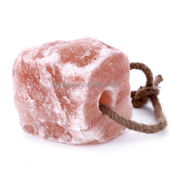 100% Pure Himalayan Animal Salt Lick Rock Himalayan Animal Lick Salt in Round Shape with Rope