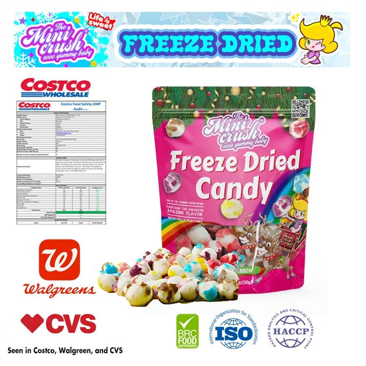 OEM gummy candy Freeze Dried big jelly Bean Candy factory price For christmas