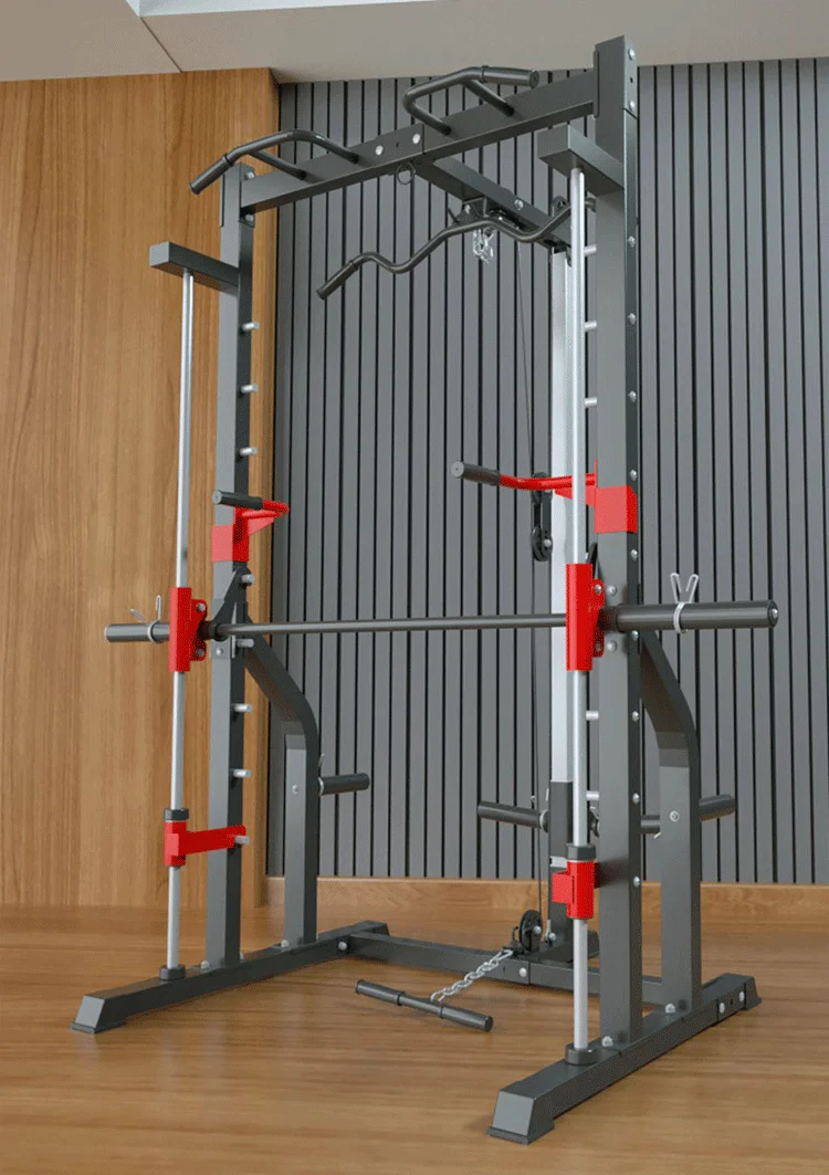 Comprehensive Strength Training Fitness Equipment Half Rack Power Cage Home Gym Multi Functional Smith Machine Squat Rack