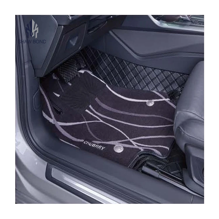Whosale price durable leather custom car floor mats full set
