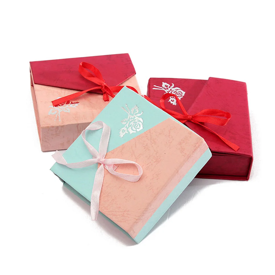 Подарочная шкатулка для ювелирных изделий причудливый бокс из хлопка жесткий черный хранения ожерелий бархатный шестигранный контейнер серег и колец с логотипом