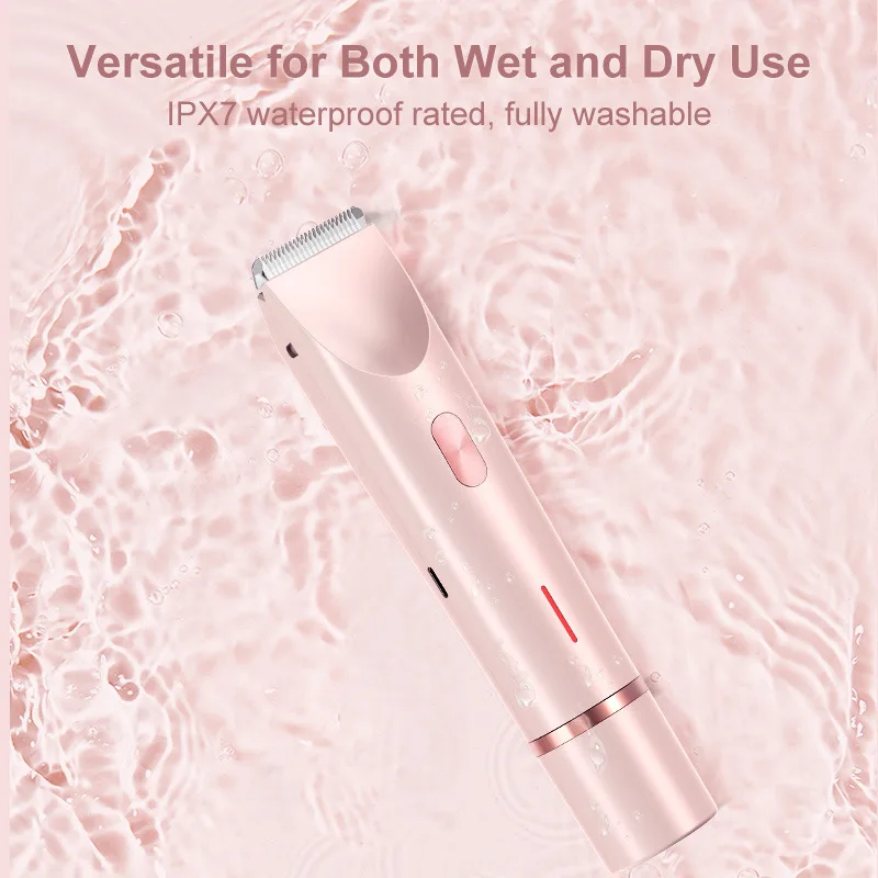Dual Head Remove Hairs Electronic Shavers Body Epilator Shaving Hair Removal 3 in 1 Painless Ladies Shaver With IPX7 Waterproof