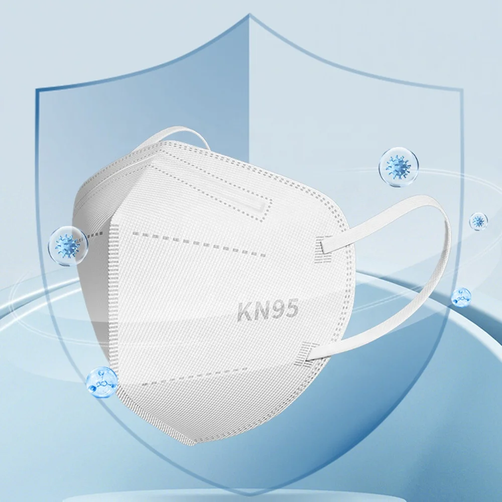 Hot Sale 5Ply Disposable Kn95 Facemask White Dust KN95 Face Mask Supplier