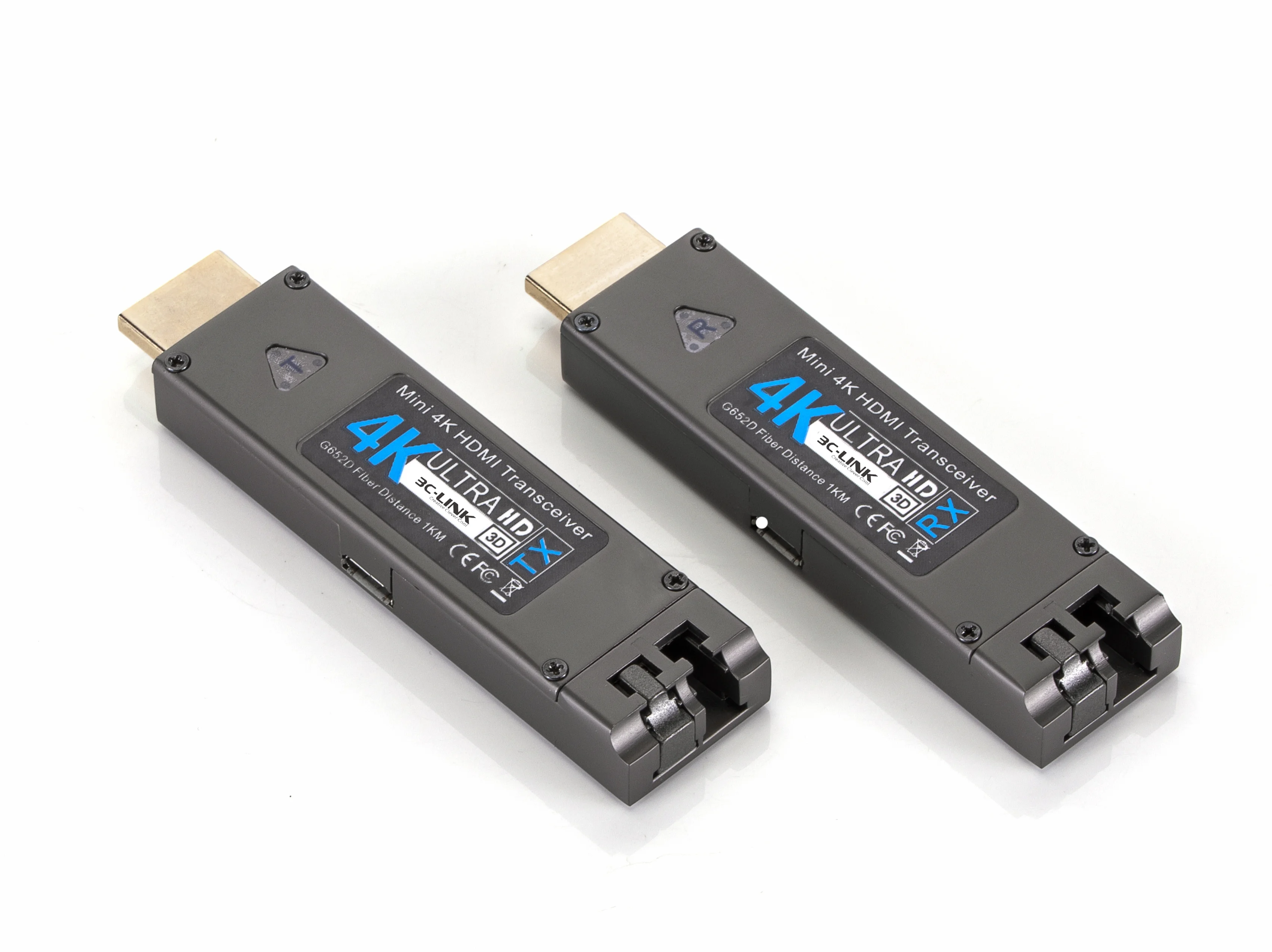 Mini 4K Video to Fiber Optical Converter DDC/CEC/HPD signal micro usb power LC connector HD/DVD/DVR