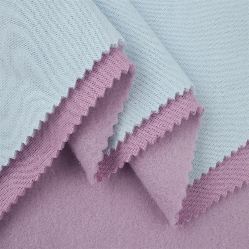 ZM015 Soft Feeling Polyester Cotton Fabric Fluffy Outdoor Garments Polar Fleece Shirt Fabric with Anti-Pill Feature Style