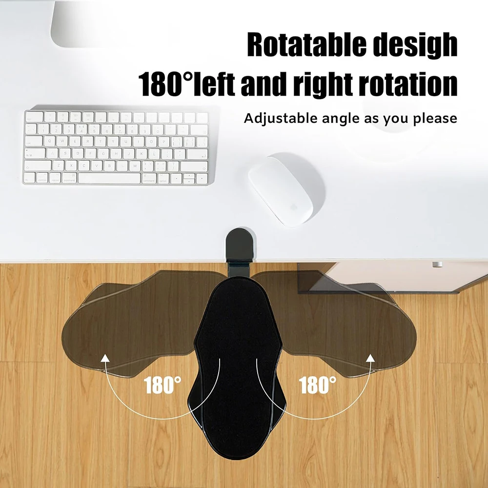 Adjustable Arm Rest for Desk, Ergonomic Rotating Armrest Support Extender, Desk Arm Pad Rest Holder