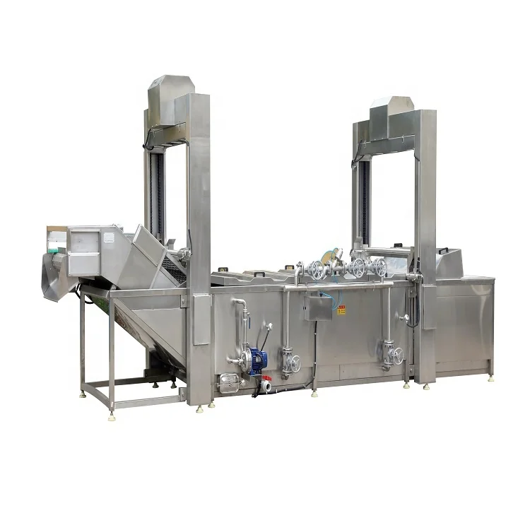 Pre-Processing Potato Chips Blanching Banana Chips Blancher Machine Steam Heating Type