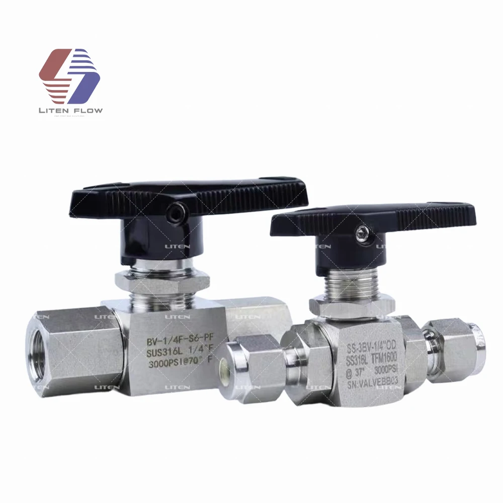 1/4 Locking Ball Valve Tube Fittings Stainless Steel
