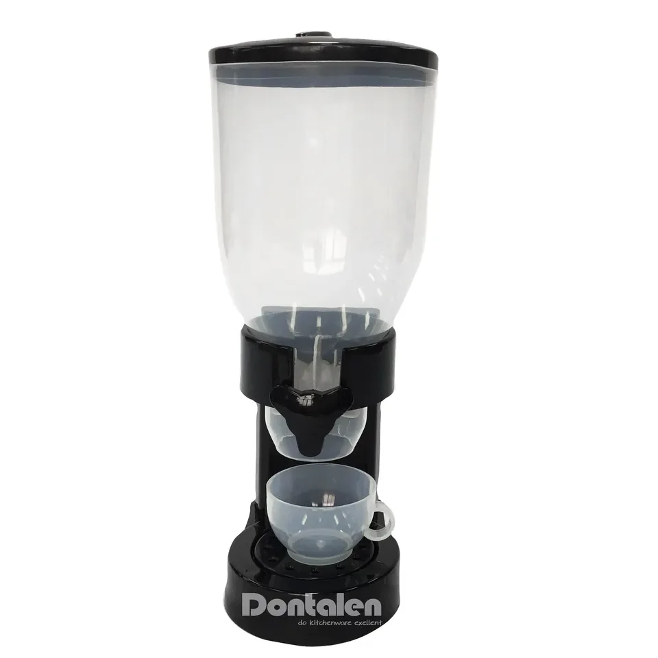 Dontalen Food-Grade PP Plastic Dry Food Bulk Kitchen Cereal Dispenser Wall Mounted Single Tank Dispenser