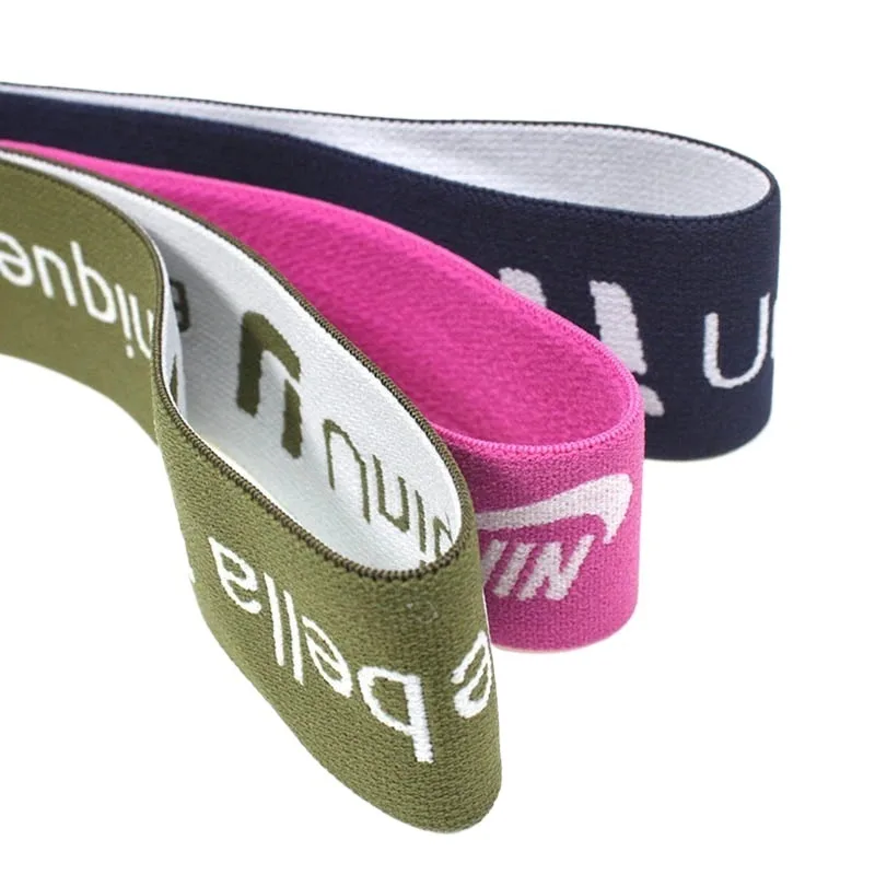 Custom Logo Jacquard Elastic Band Knit Woven Elastic Webbing for Garment