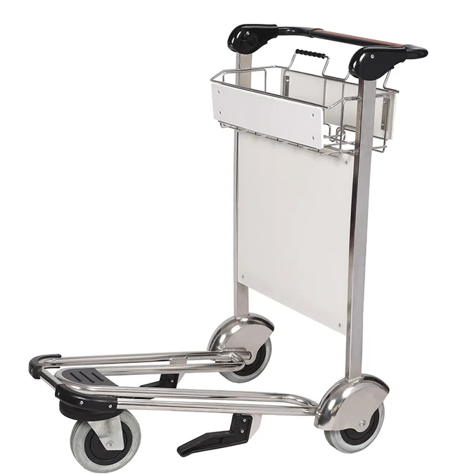 High Quality Stainless Steel Airport Luggage Baggage Cart Trolley