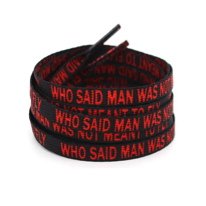 Yrunfeety Flat OEM Shoe Lace 100-180CM Custom Logo Printed Shoe Laces for NK Shoe Laces 8MM Sneaker Shoestrings