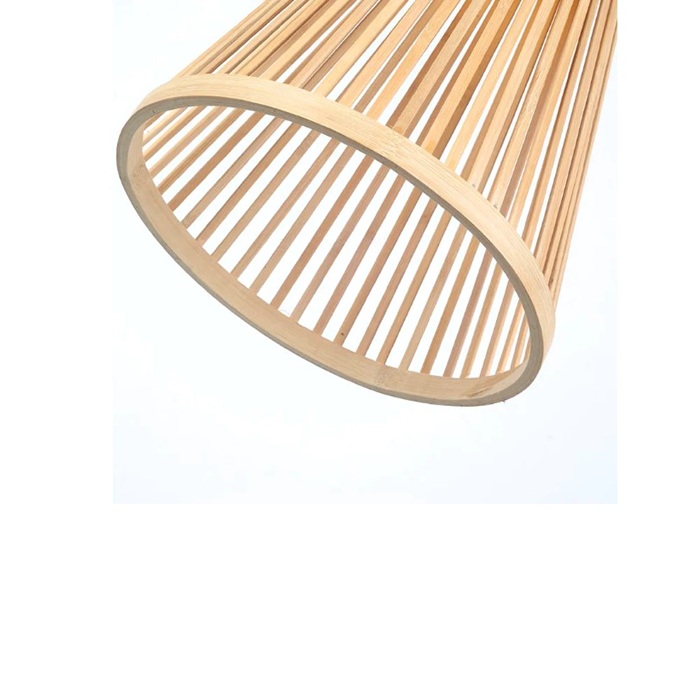 Handmade American Style LED Chandeliers Large Korean Crafts Rattan Lamp Bamboo Natural Woven Kitchen Pendant Light