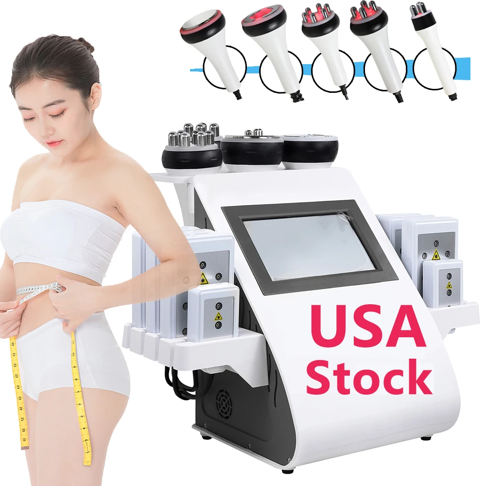 New design 6 in 1 rf lipo laser ultrasonic liposuction cavitation fat freezing body slimming machine