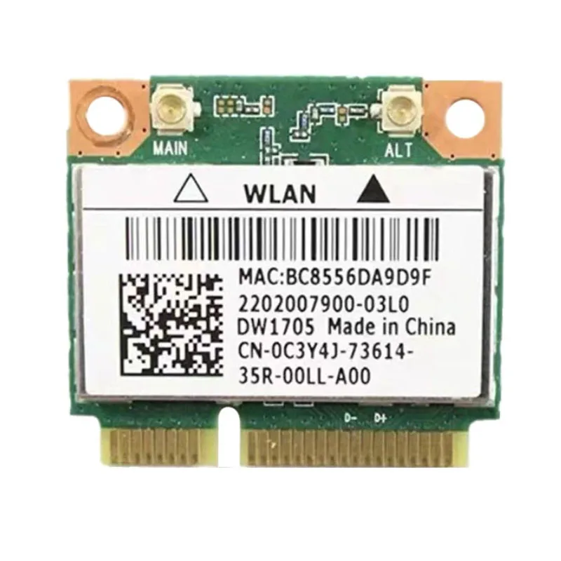 Atheros DW1705 Wireless 802.11N BT 3.0 150Mbps Wifi Half Mini PCI-E WLAN card QCWB335 for DELL Asus Acer Toshiba