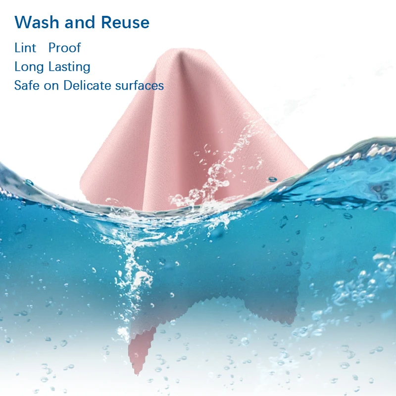 Wholesale Eyeglasses Screen Cleaner Custom Logo Microfiber Eyewear Glasses Wipes Optical Lens Cleaning Cloth
