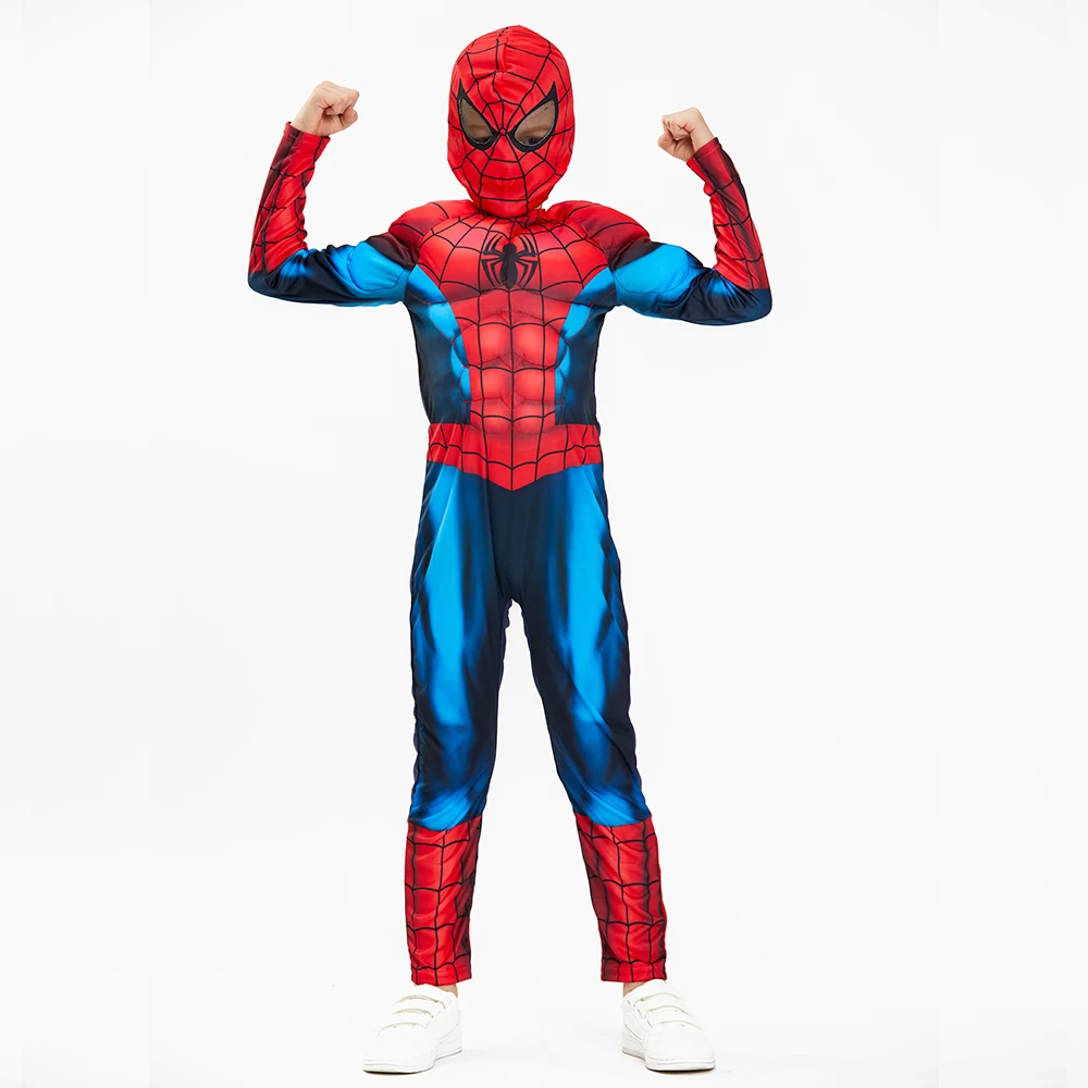 TV & Movie Costumes Spider-man Cosplay  Boys Clothes 3D Muscle Jumpsuit Children Halloween Carnival Party Pretend Play