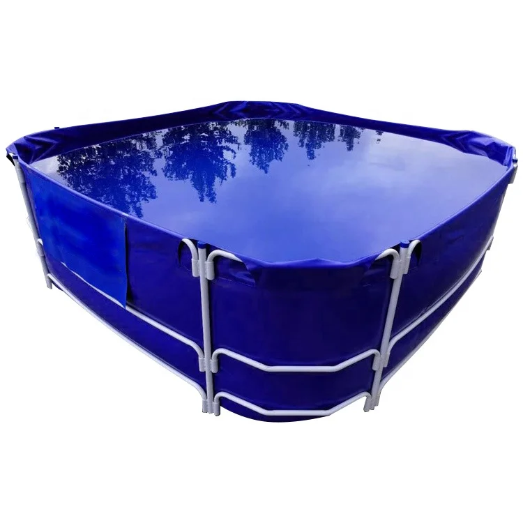 Round Shape Collapsible PVC Coated Fish Pond Tank Material Tarpaulin Cover for farmer