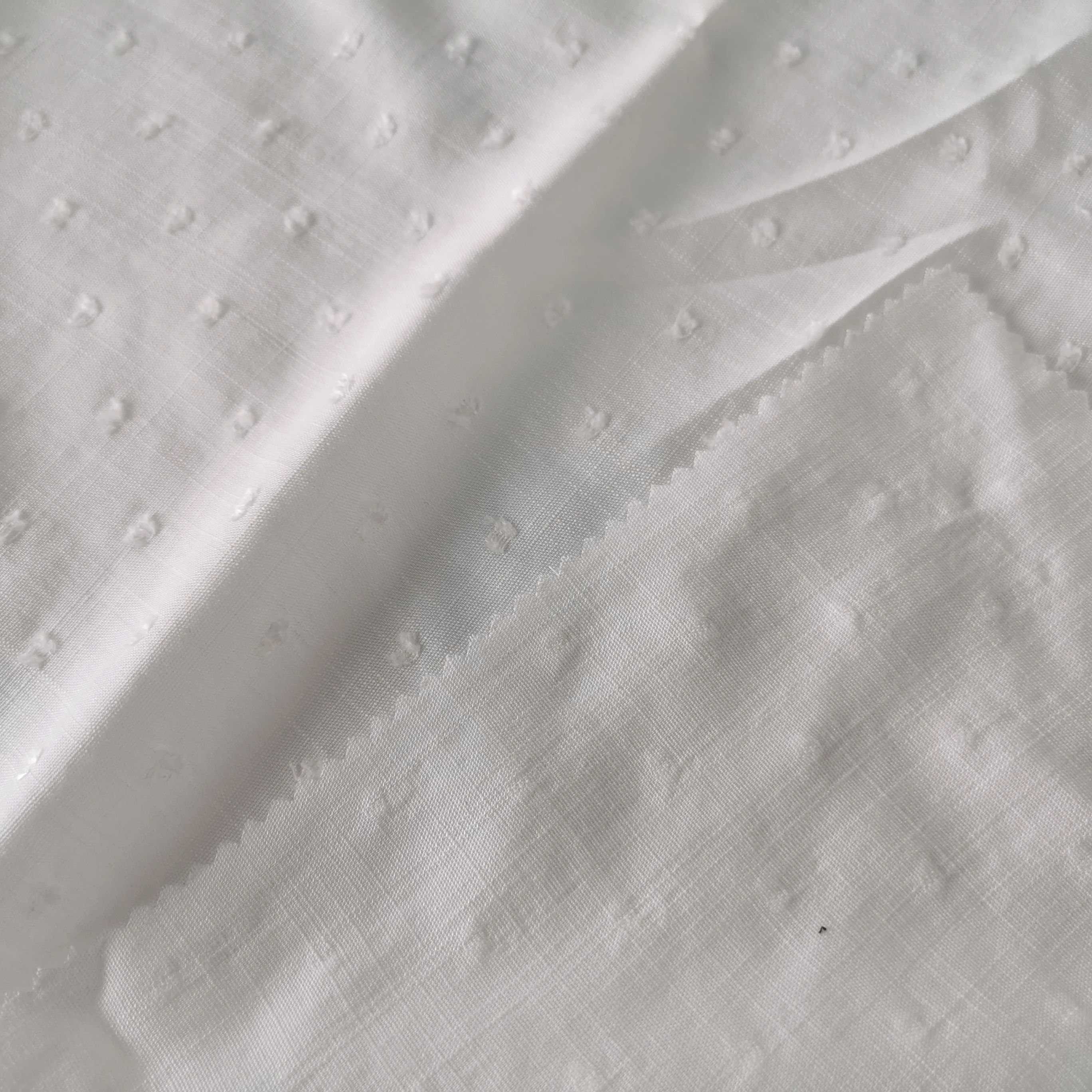 New arrival samples dot fabric Jacquard fabric 100% cotton fabric for garment