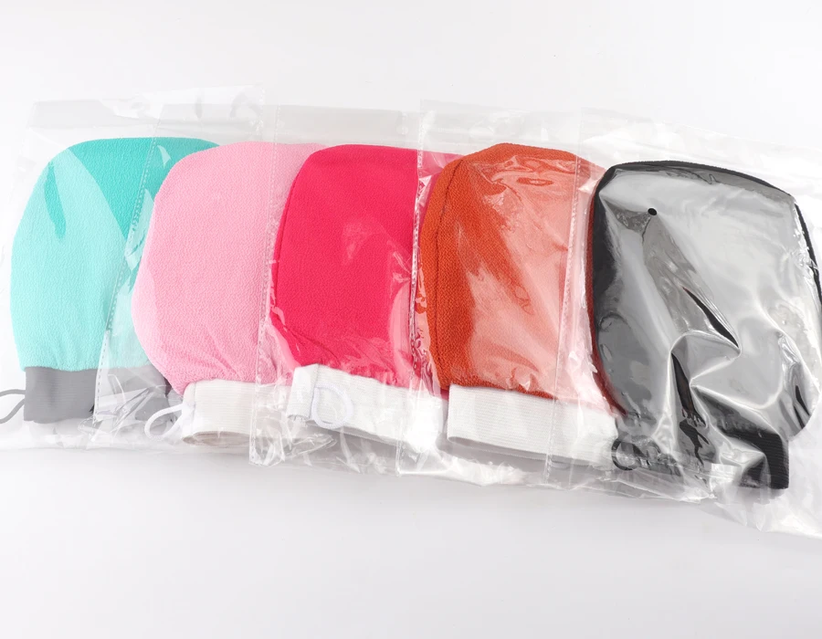 2024 Exfoliating Mitt Body Scrubber Bath Brush Deep Cleaning Bath Gloves For Dead Skin Removal Exfoliating Gloves
