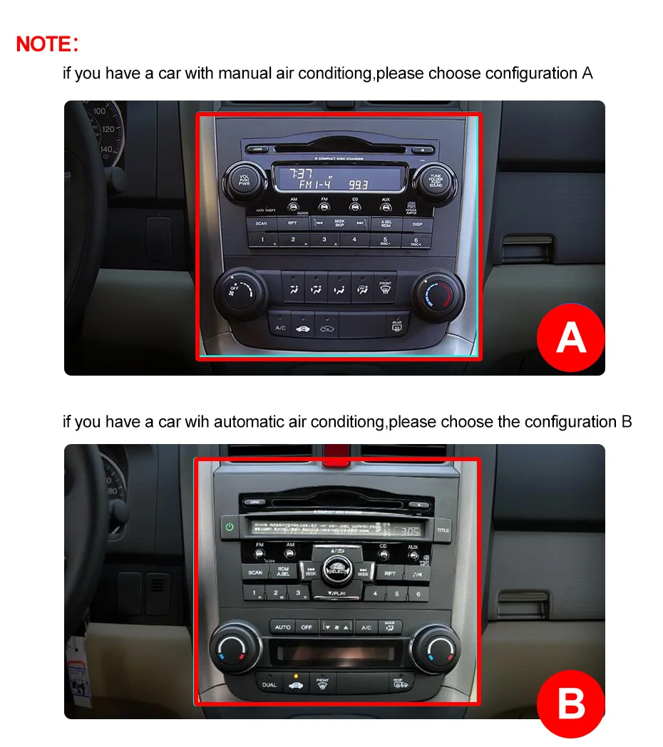 Mekede TS series double din car radio system for Honda CRV 2006-2012 BT car audio stereo players