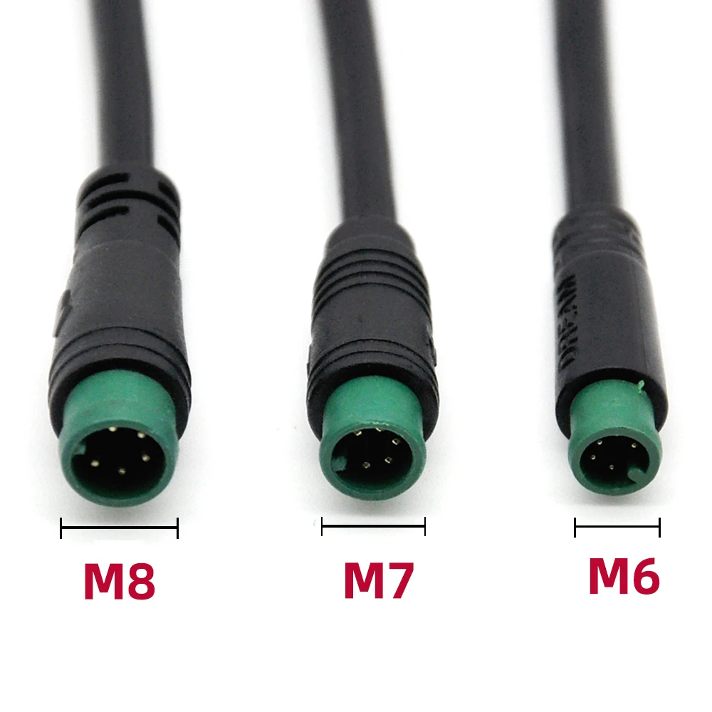 Waterproof Cable for Electric Bike M6 Connector Scooters M6 M7 M8 Wire Connector 3 4 5 6 8 Pin M8 M12 Cable Electric Wire