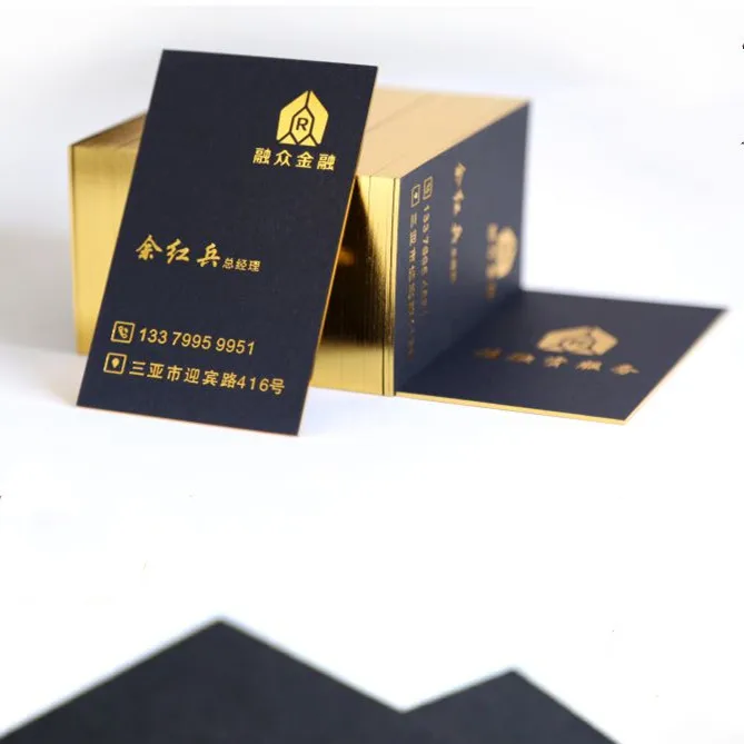 High Quality Custom Thank You Cards Design Gold Foil Business Card Printing for Small Business