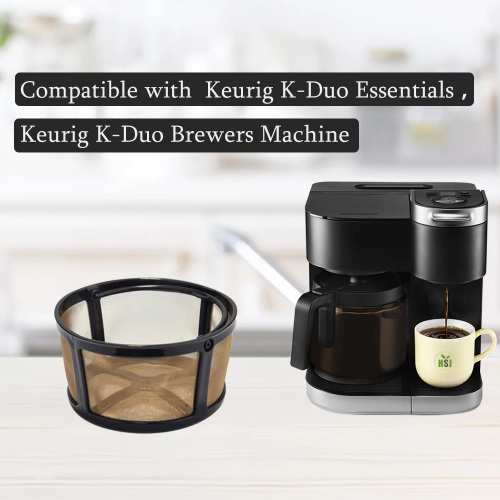 Keurig Reusable Mesh Ground Coffee Filter, Compatible with K-Duo Essentials
