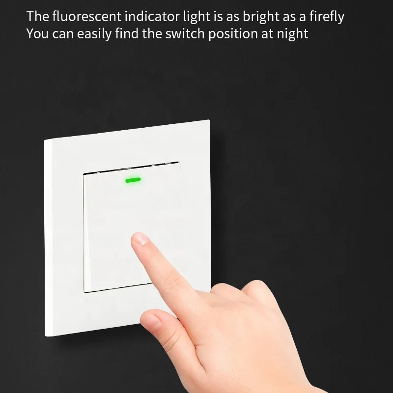 Mezeen EU type Gold Panel 10A 250V 2 gang 2 way wall switch Push Button Modern Home Wall Electric light switch manufacturer