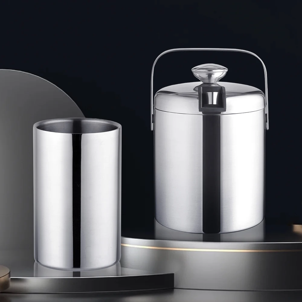 Creation Factory Wholesale New Product Stainless Steel Bucket Iced Champagne Wine Beer Vodka Ice Cube Bucket