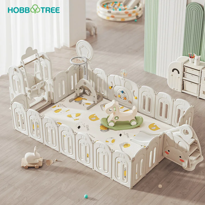 indoor children plastic folding safety fence kids removable play yard