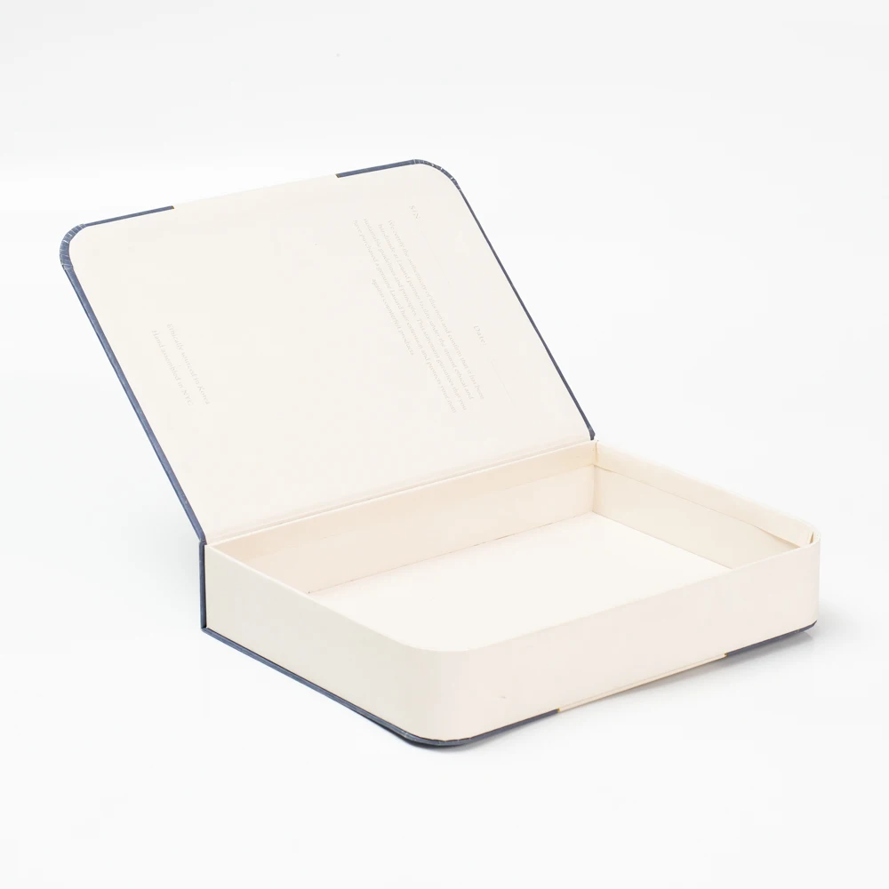 recyclable decorative book shaped rigid cardboard custom logo gift display paper box