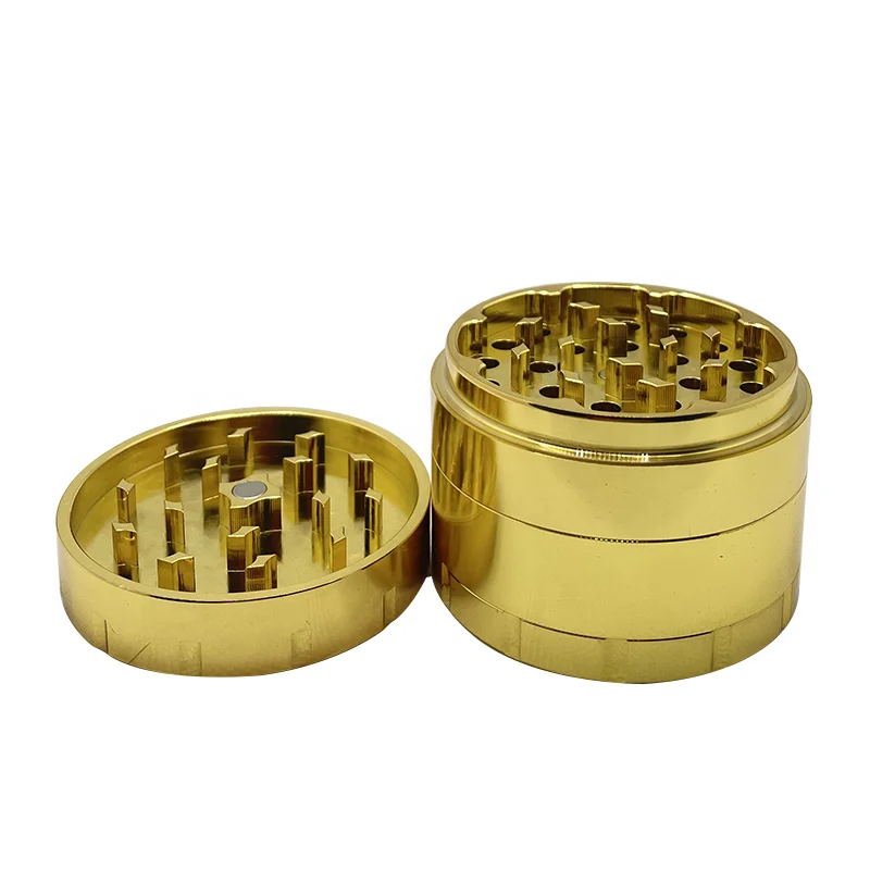 Food Grade 4 Party 304 Stainless Steel Herb Spice Tobecco Grinder 2.5 Inch Mirror Surface Finished Lighters Smoking Accessories